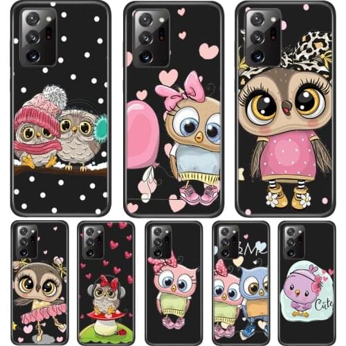 Lovely Animal Owl Silicone Cover For Samsung Galaxy A01 A11 A12 A21 A21S A31 A41 A42 A51 A71 A81 A91 UW Phone Case