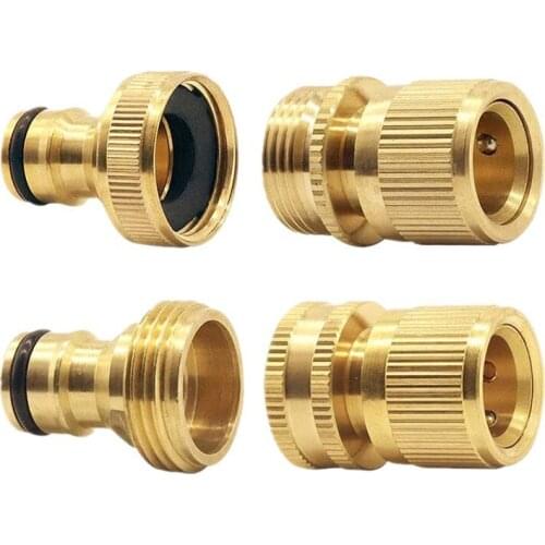 High pressure water gun fittings/copper water pipe fitting set quick thread nipple fitting 4 piece set
