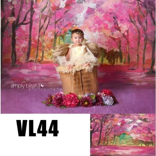 Pink flowers backdrops photography oil painting background photo studio spring backdrop Dessert Table Photobooth