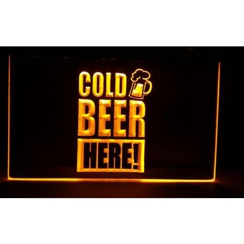 Cold Beer here sign Art wall decoration House Cafe Bar LED Neon Sign