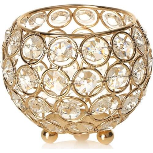 Crystal Tea Light Candle Holders/Candle Shade for Wedding Coffee Table Decorative Centerpiece Holiday Decoration 10cm Diameter(G