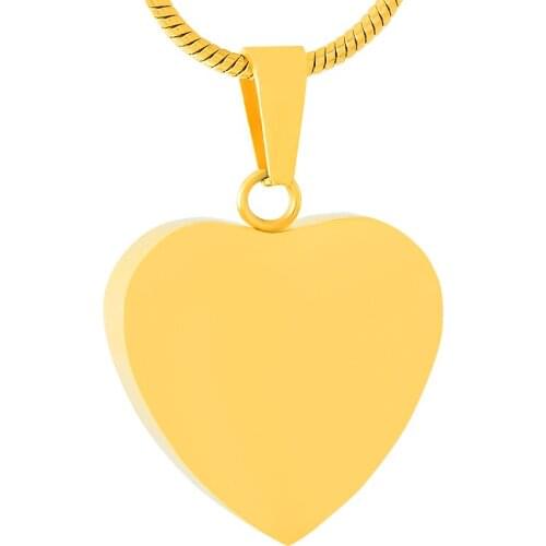 IJD8403 Always in My Heart Cremation Jewelry for Ashes Stainless Steel Keepsake Memorial Urn Necklace