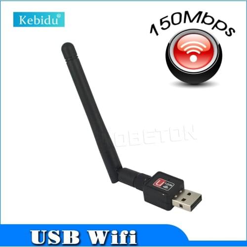 Kebidu Hot sell Mini WiFi Protable antenna Wireless Computer Network Card PC wifi adapter 150M USB 802.11n/g/b LAN wiht Antenna