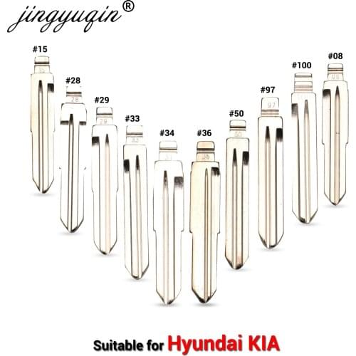 Jingyuqin 15pcs Key Blank For Hyundai Tucson Getz Matri Sonata Santa fe fit Kia HYN14RFH KD Flip Blade 08 15 28 29 36 50 97 33