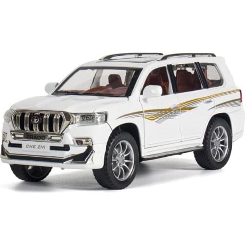Hot sale 1:24 alloy pull back Prado car model,6-door classic collection ornaments,childrens educational toys,free shipping