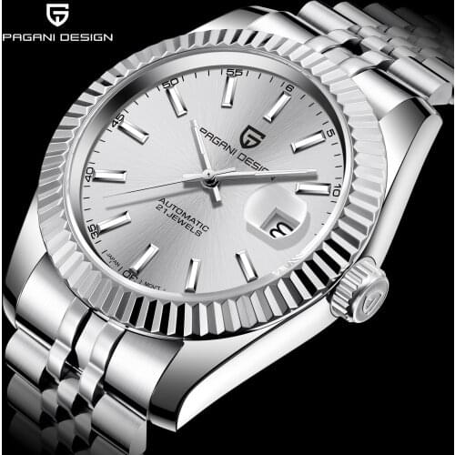 Brand Luxury PAGANI DESIGN Mens Watch Automatic Mechanical Wristwatch Luminous Waterproof Sapphire Full Steel Male Clock Montre