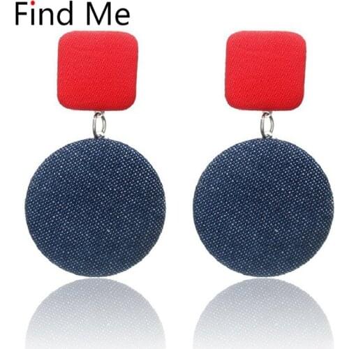 Find Me New Fashion Multilayer Cloth Drop Earrings For Women Jewelry Brand Boho Geometric Alloy Dangle Earrings Wholesale