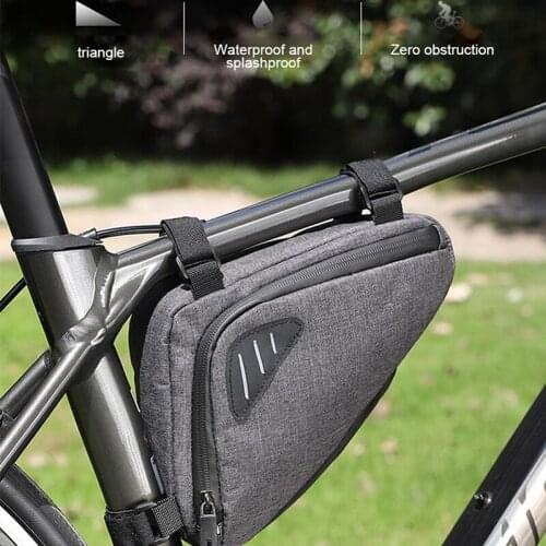 Nylon Bicycle Bag MTB Mountain Road Bike Storage Bag Triangle Saddle Frame Adjustable Cycling Pouch Bike Accessories