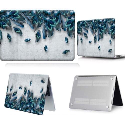 Falling Peacock Feather Laptop Case For Apple Macbook 12/Air 11 13 A2337/Pro 13(A2251 A2289) 15 16 Fasion Cover For Pro 13 A2338