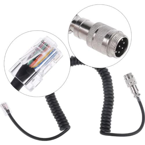 8 Pin to RJ-45 Modular Plug Mic Cable Adapter for Yaesu Microphone MD-200 MD-100 M-1 M-100 FT-450 FT-900 FT-991 FT-891