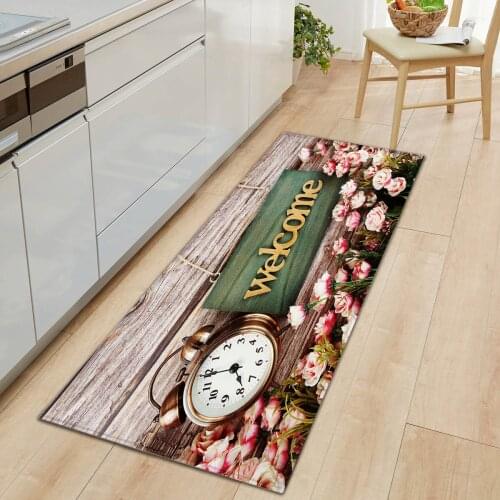 Welcome Mat Flannel Kitchen Carpet Doormats Non-slip Entrance Door Mat Hallway Rugs Carpet for Living Room Bedroom Bathroom