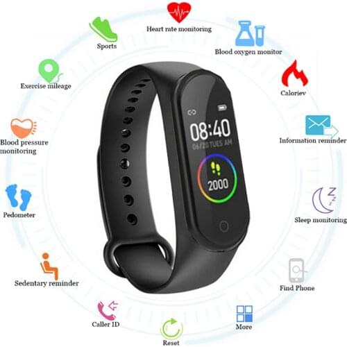 2021 Smart Band Sport Smart Watch Fitness Tracker Health Monitor Waterproof Band Men Women Android IOS Smartband for xiaomi