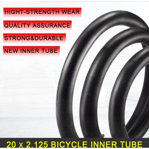1pc 20 Inches Bicycle Tyre Inner Tube Black Rubber Tire 20x2.125 For Pedicab Rickshaw Mountain Bike Schrader Valve 32MM