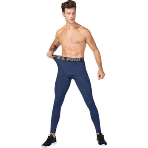 High Elastic Men running Pants Sport Training Fitness Trousers Quick-Drying Bottoming Stitching Tights