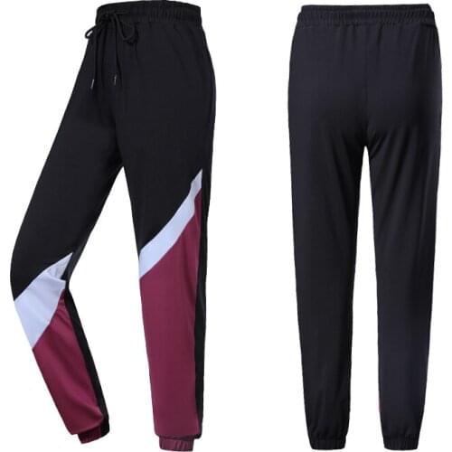 2020 Women Joggers Pants Pocket Sports Striped Gym Running Elastic Waist Sweatpants Baggy Loose Yoga Trousers