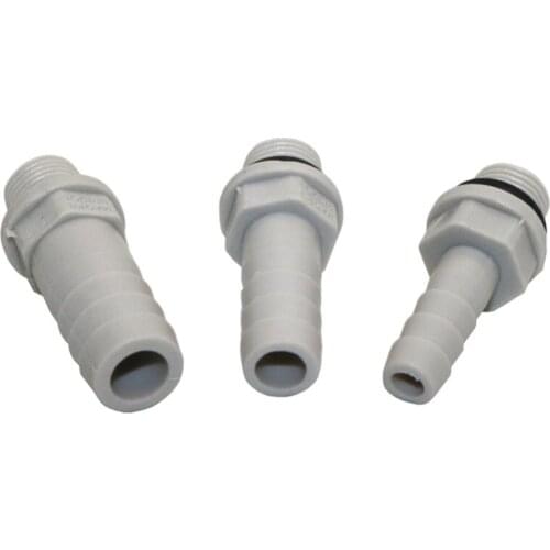 1/8",1/4" thread to 6/8/10/12mm Hose Straight Connector Plastic-Steel Aquarium Air Pump Joint Pipe Adapter