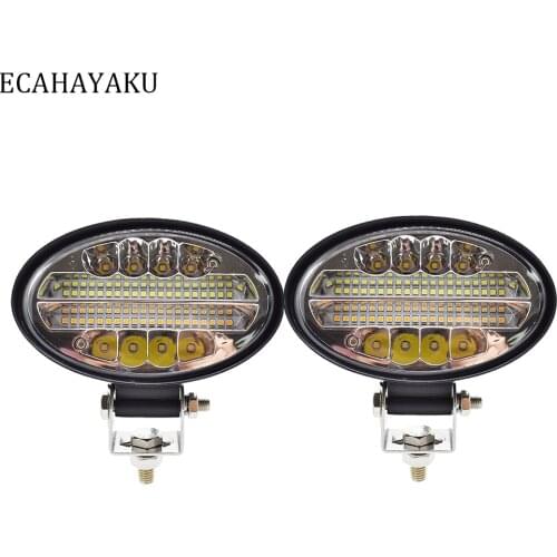 2Pcs Drop Shipping 5.5 inch Ellipse LED Work Light Strobe for Farm Vehicles Forklift Excavator Motorbikes Fishing Boat 12V 24V