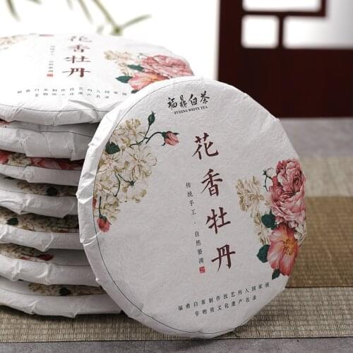 2020 Fuding White Peony White Chinese Tea High Mountain Flower Fragrance White Peony Bai Cha Cake 300g