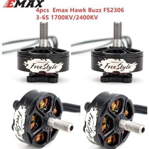 4pcs/lot Emax Freestyle FS2306 3-6S 1700KV / 2400KV Motor CW for Hawk Buzz Drone RC FPV Racing Drone Parts and Accessory