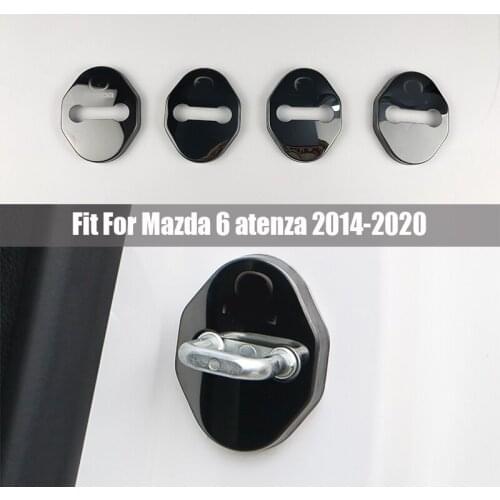 4pcs Stainless Steel Car styling Door Lock Cover For Mazda 2 3 6 CX3 CX-5 CX 5 CX7 CX9 MX5 Axela ATENZA 2017 2018 2019