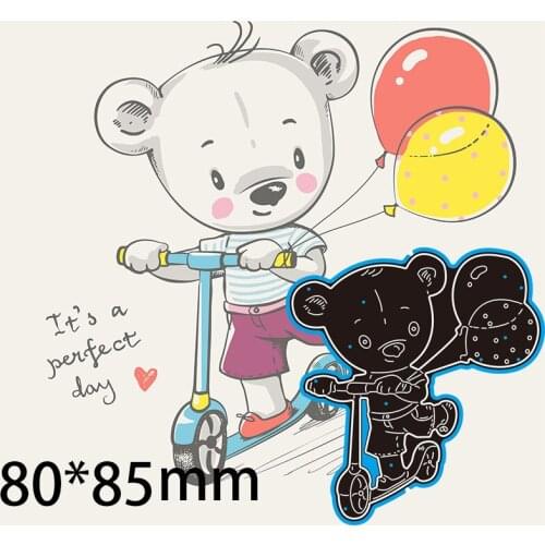 80*85mm PLAYING BEAR Metal cutting Dies Craft Embossing Scrapbooking paper craft Greeting Card