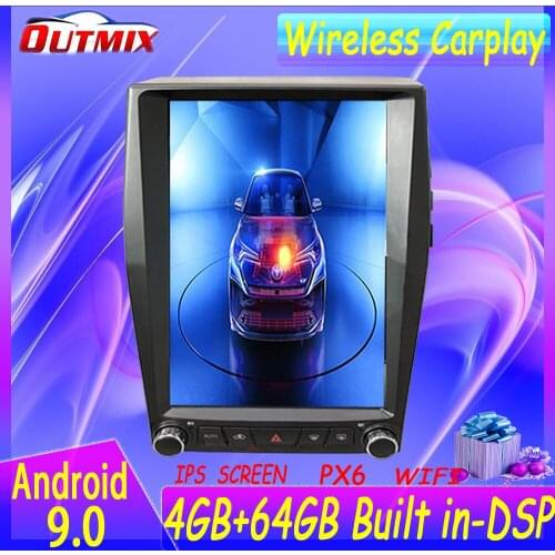 Android 9.0 64GB Tesla Style PX6 Car Radio GPS Navigation For Ford EDGE 2015 - 2019 Auto Stereo Multimedia Player DSP Head Unit