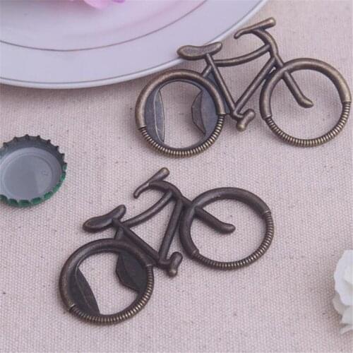 Free Shipping Hot Selling Newest Bicycle Beer Opener Wedding Favor Wedding Celebrations European Creative Wedding Supplies 10Pcs