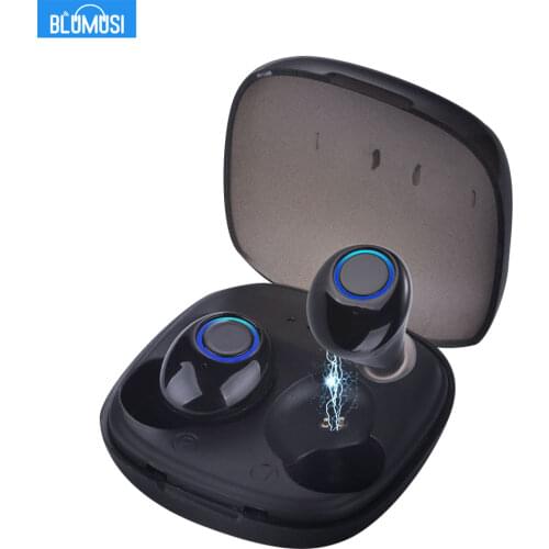 BluMusi K11 TWS Wireless Earphones Bluetooth 5.0 True Wireless Stereo Earbuds Auto Connect Headset Mini Bass Headphones