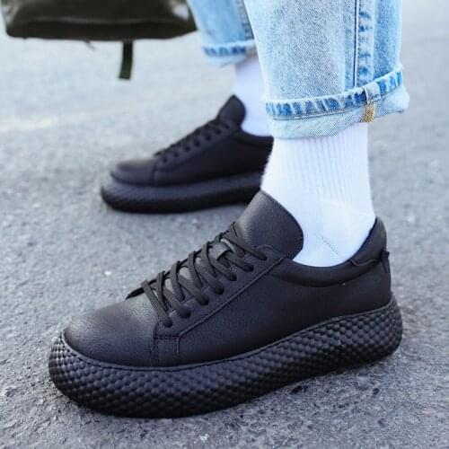 Chekich Womens & Mens Sneakers Black Artificial Leather Lace Up Summer and Fall Seasons Casual Comfortable Shoes Unisex Vulcanized Material Footwear Formal Suits Lightweight Breathable Bubbles Sole New Brand CH107 V6