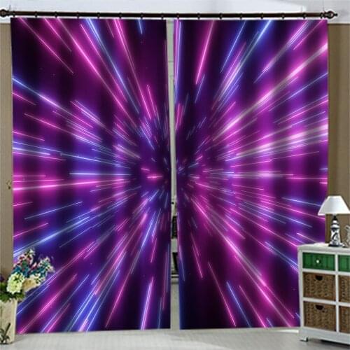 Photo 3D Curtains for Living Room Window purple curtains Polyester Photo Drapes Fabric For Room Bedroom