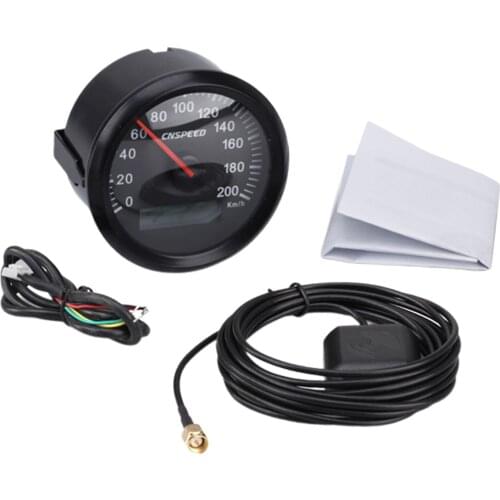 85mm GPS Speedometer Speed Gauge 200km/h Speed IP67 Waterproof for Boat Motorcycle Truck w/ 7 Colors Backlight