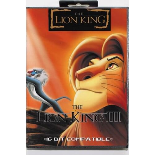 Lion King 3 16bit MD Game Card For Sega Mega Drive/ Genesis with Retail Box