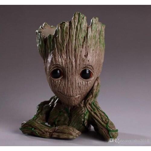 Baby Groot Flowerpot Flower Pot Planter Action Figures Garden Flower Planter Pot Tree Man Cute Model Toy Pen Pot Wholesale