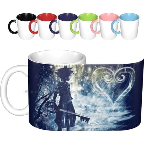 A Path To The Heart Ceramic Mugs Coffee Cups Milk Tea Mug Kh Kingdom Hearts Key Keyblade Game Gaming Geek Nerd Vintage