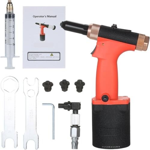 KKmoon Riveter Pneumatic Rivet Gun Air Riveter Air Rivet Gun Self-plugging Riveting Tool with 4 Nosepieces KP-7081 20mm