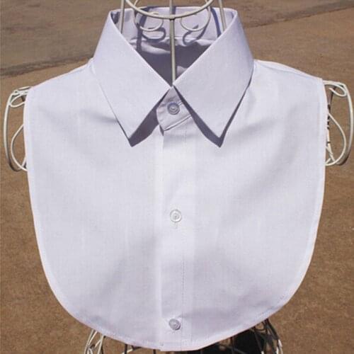 Classic Detachable False Collar Women Fashion Solid Shirt Lace Top Clothes Vintage White Fake Lapel Blouse Accessories