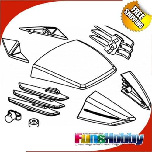 MCD Racing RR5 BODY SHELL COMPOSITE ACCESSORIES.COD.500201P