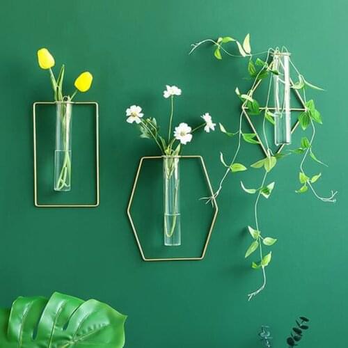 Living room wall decoration pendant, creative room restaurant bar background wall vase hydroponic wall hanging