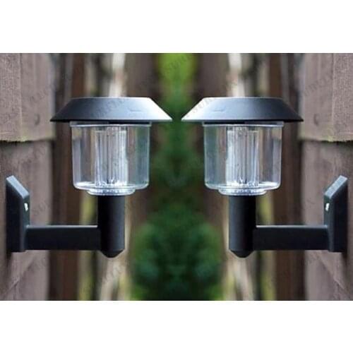 30pcs New Energy Solar Power Wall Light Fence panel LED Lamp Outdoor Lighting Pathway Garden Light Black Color