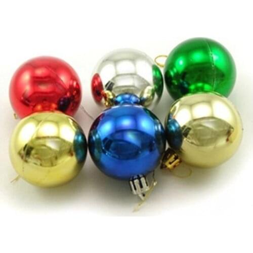 Christmas Tree Ornament Bright Ball 6 Pcs-Big size christmas decorations рождественские украшения