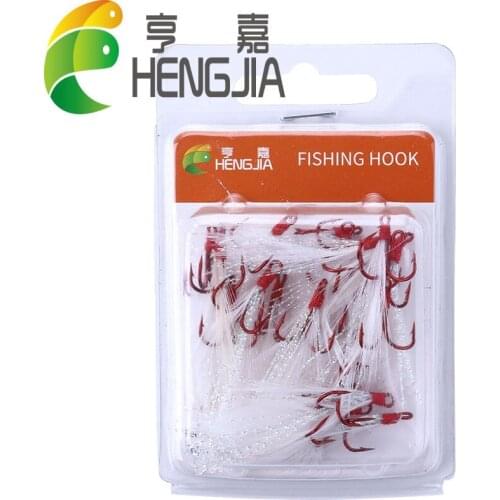 20Pcs/Box 2# 4# 6# 8# 10# High Carbon Steel Fishing Hooks with Feather Barb Fishhook Pesca Jigs Carp catfish Fishing Tackle