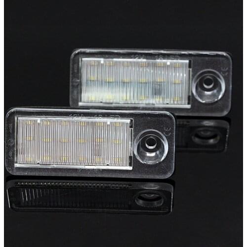 SELYNDE 2Pcs/set License Plate Light For Audi A6 C5/B4 RS6/RS6 LED Light For Car License Number Plate Light Lamp Car Lights