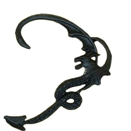 10PCS New Fashion Punk Flying Dragon Long Ear Hook Cuff Earring jackets Wedding Earrings For Women And Men Jewelry Gifts EJ030