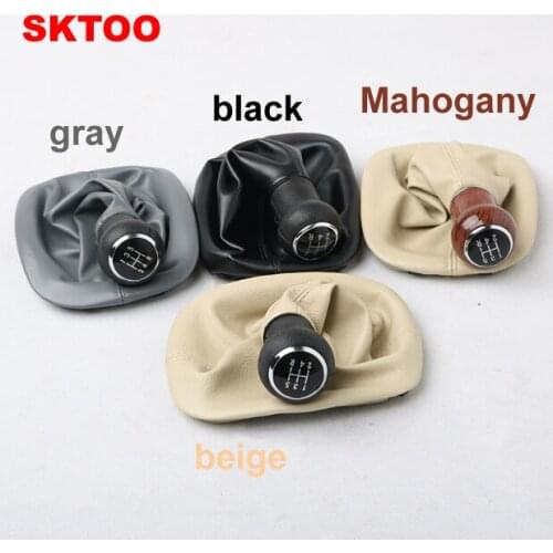 SKTOO For Volkswagen Old Passat B5 shift BOOT shift lever cover manual gear head gear sets mahogany