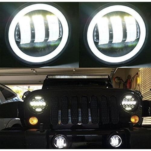 4" LED 30W Fog Light Lamp For 2005-2011 Chrysler 300 PT Cruiser Dodge Journey Magnum For Jeep Wrangler JK 2007-2018