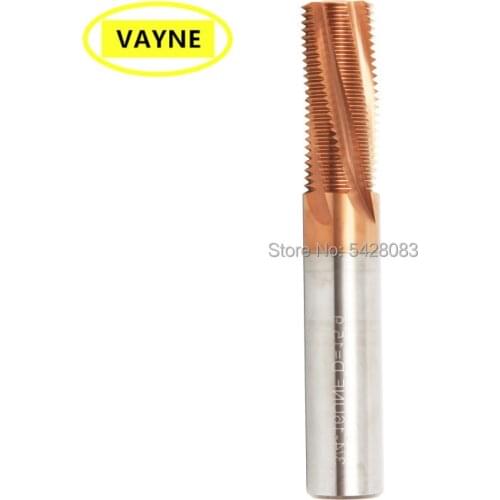 VAYNE TIN CNC machine Solid Carbide FULL Pipe spiral Thread End Milling Cutter BSP G/RC/NPS/NPT/PF/NPTF 1/2 1/16 1/4 3/8 1/4 1/8