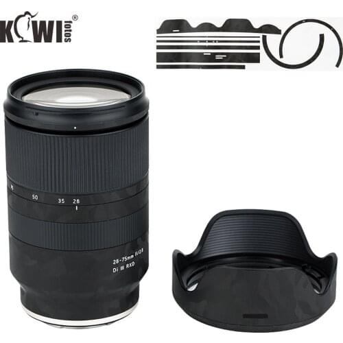 Anti-Scratch Lens Cover Film For Tamron 28-75mm f/2.8 Di III RXD A036 Lens & Lens Hood Anti-Slide Skin 3M Sticker Shadow Black