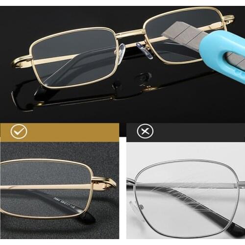 EVUNHUO Metal Frame Rimmed Slim Women Men Reading Glasses Glass Lens Presbyopic Eyeglasses Mini Ultralight +1 +1.5+2.0+2.5+3.0+3