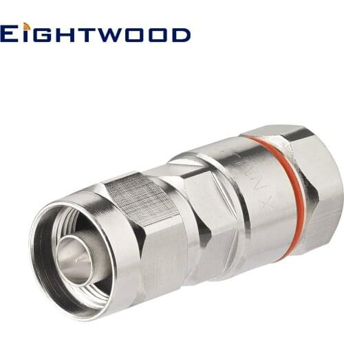 Eightwood 2PCS N Clamp Plug Male RF Coaxial Connector Adapter Crimp Corrugated Copper 1/2" Cable Superflexible for Antenna