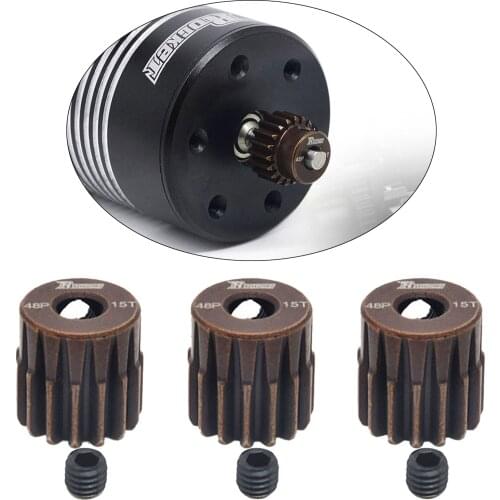 3x Metal 3.175mm Shaft Hole 15T/17T/19T/21T/22T/25T Motor Gears Kit for RC